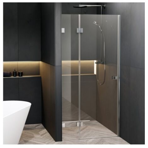 Porte de douche battante à charnières chromées SCANDIC NXT 104 RIHO 160x200 cm-Chromé-Droite-Chromé-160 -- (1/4)