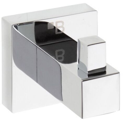 Lot de 2 patères carrées en laiton chromé BETA 5,5 x5,5 x 5 cm (1/3)
