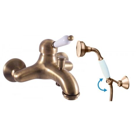 Mitigeur baignoire mural LABE en laiton bronze-Bronze-Bronze-26.00 -- (1/5)