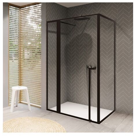 Cabine de douche d'angle LUCID 203 RIHO 110x90 x200cm avec porte battante (1/4)