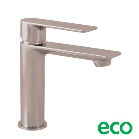 Mitigeur lavabo NIL en laiton métal gris poli sans siphon (1/2)