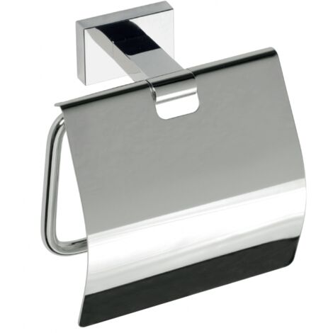 Dérouleur papier-toilette PLAZA en laiton chromé 12,5x12,5x6,5 cm (1/3)