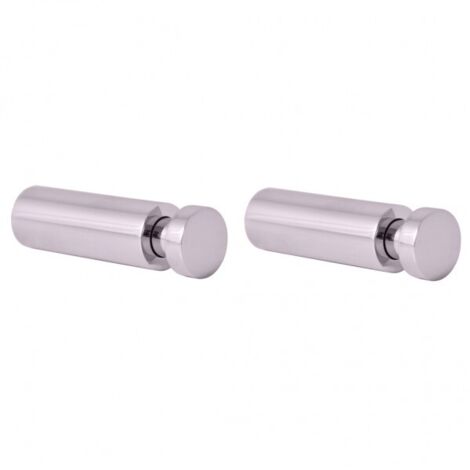 Lot de 2 patères simples COLORADO en laiton chromé 5cm x 1,6cm (1/4)