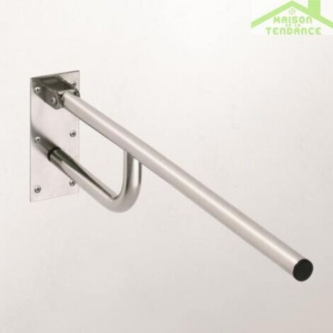 Barre d'appui HELP en acier brossé 76x25x10cm (1/5)
