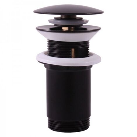 Bonde Pop-up pour lavabo et évier en laiton noir mat 6,5 cm (1/2)