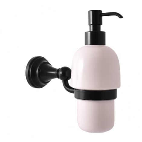 Distributeur de savon rétro MORAVA en laiton noir 18,1x7,15 x19 cm (1/4)