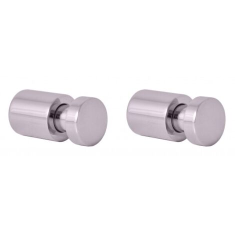 Lot de 2 patères COLORADO en laiton chromé 3cm x 1,6cm (1/4)