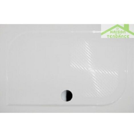 Grand Receveur de douche quadrant en marbre RIHO KOLPING DB36 140x90x3 cm-Blanc-Blanc-90 -- (1/4)