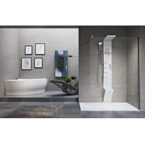 Colonne de douche NOVELLINI DRESS PLUS blanche 213 cm-Blanc-Blanc-28 -- (1/3)
