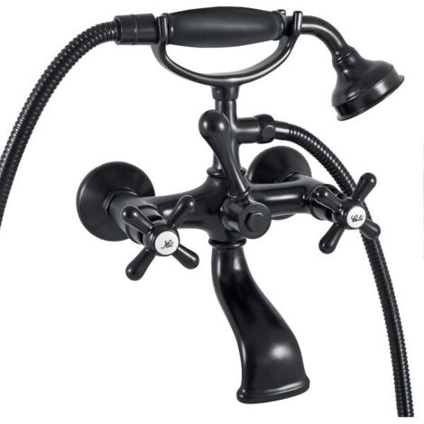 Mélangeur baignoire MORAVA RETRO noir mat (1/5)