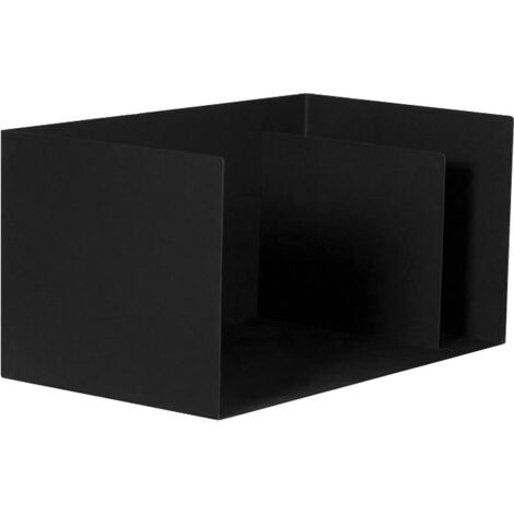 Rangement bois 70x35x40 cm – Acier noir – Compartiment pour bûchettes – Design compact pour cheminée – Farmcook