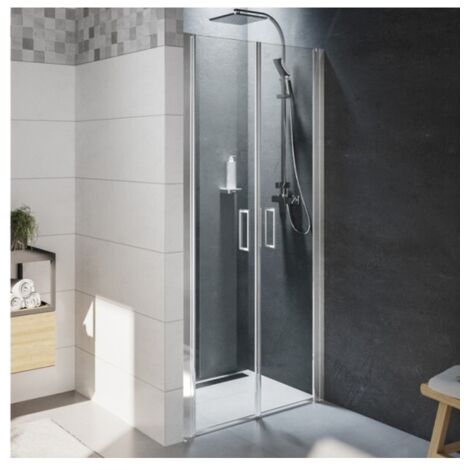 Double porte de douche battante en niche NOVIK 111 RIHO 100x200 cm (1/2)
