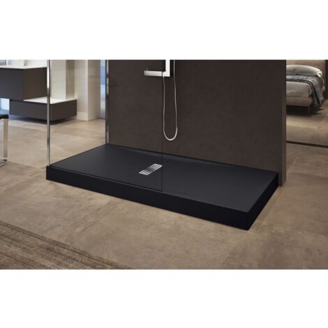 Receveur de douche noir NOVELLINI CUSTOM 120x90 cm - H 12 cm (1/3)