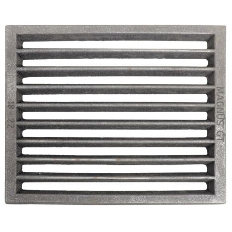 Grille de cheminée en fonte-Noir-Noir--