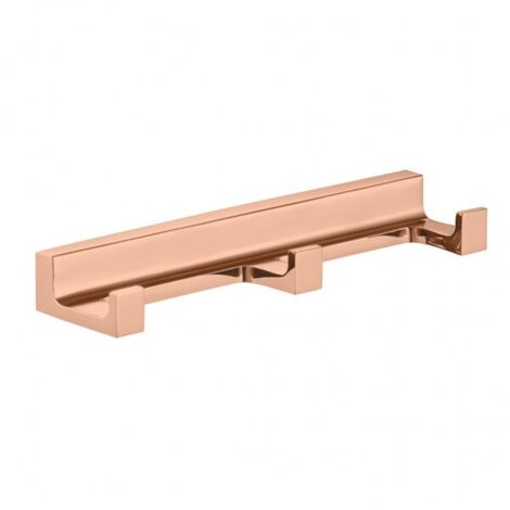 Patère triple NIL en laiton rose gold poli 16x4,2x2,1 cm (1/2)