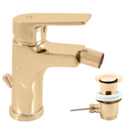 Mitigeur bidet COLORADO en laiton doré avec siphon (1/3)