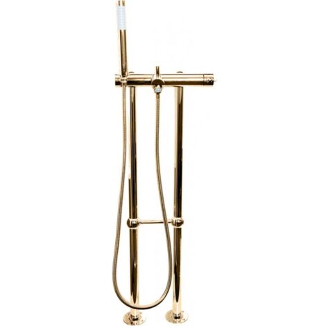 Mitigeur baignoire sur pied SEINA en laiton doré H. 106 cm (1/4)
