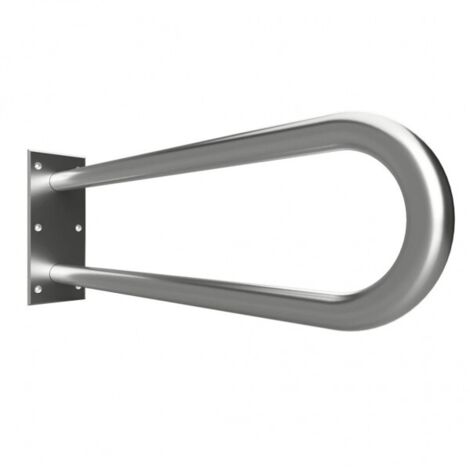 Barre d'appui en forme U HELP en acier brossé-81,3x25x10cm-- (1/4)