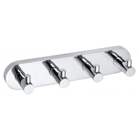 Patère quadruple OMEGA laiton chromé 27x2,5x4 cm (1/2)