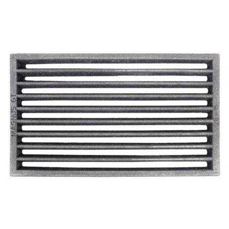 Grille de cheminée en fonte rectangulaire 16x28 cm – Pour bois dur – Fabrication européenne – Design esthétique et fonctionnel – Farmcook