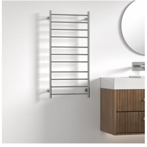 Radiateur sèche-serviette électrique TRUMPET chromé H. 100 cm (1/3)