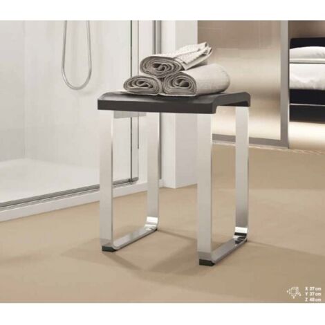 Tabouret de douche NOVELLINI en aluminium anodisé-Noir-Noir-37 --http://maisondelatendance.com/img/co/11.jpg- (1/4)