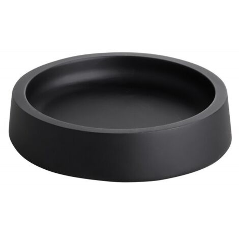 Porte-savon à poser rond GAMMA en résine 11 x11 x2,5 cm-Noir-Noir-11--http://maisondelatendance.com/img/co/11.jpg- (1/2)