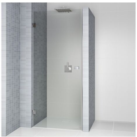 Porte de douche battante à charnières chromées SCANDIC NXT 101 RIHO 80x200 cm-Chromé-Gauche-Chromé-80 -- (1/4)