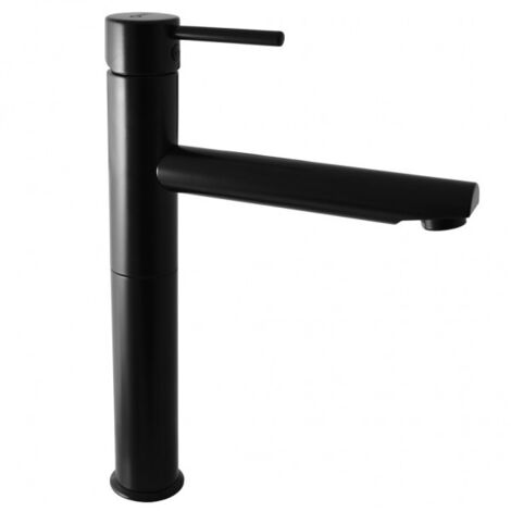 Mitigeur lavabo haut SEINA 30,6 cm en laiton noir (1/3)