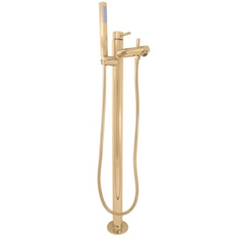 Mitigeur baignoire sur pied SEINA en laiton doré H. 93,2 cm (1/4)