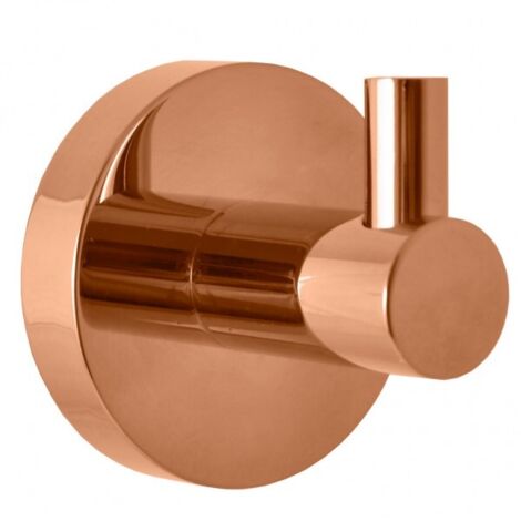 Lot de 2 patères simples COLORADO en laiton rose gold brossé 5,3 cm (1/2)