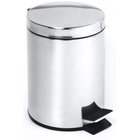 Poubelle de douche HOTEL en acier poli / 5L (1/2)