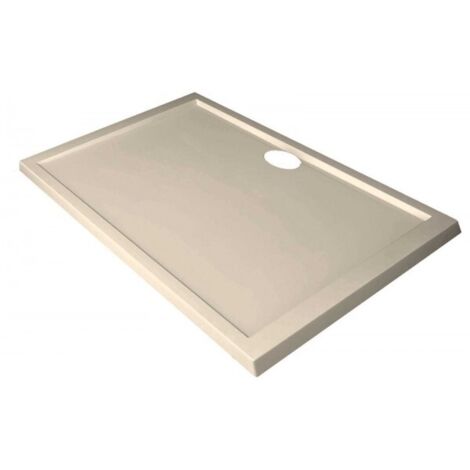 Receveur de douche NOVELLINI OLYMPIC beige 90x70 cm avec bonde H 4,5cm (1/4)