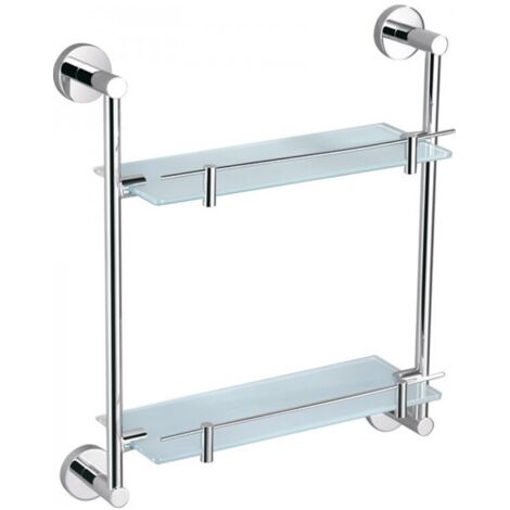 Etagère murale double en verre COLORADO 44,4 cm (1/2)