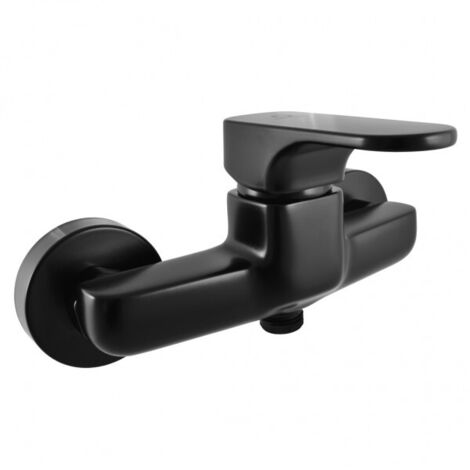 Mitigeur douche sans douchette YUKON en laiton noir mat (1/2)