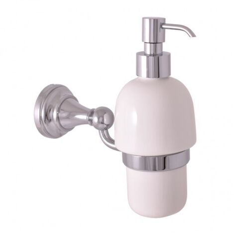Distributeur de savon rétro MORAVA en céramique 18,1x7,15 x19 cm (1/4)