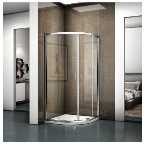 Cabine de douche ¼ de cercle HAMAR 309 RIHO 80x80 x200cm à portes coulissantes (1/3)