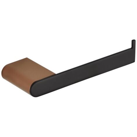 Dérouleur papier toilette GALLA en laiton noir et doré 15,5 x6 x3 cm (1/5)