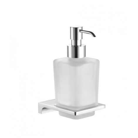 Distributeur de savon mural NIL en verre et laiton chromé 200 ml (1/2)