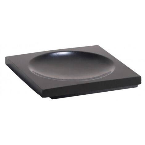 Porte-savon à poser carré GAMMA en résine 9,5 x9,5 x1,5 cm-Noir-Noir-9.5 --http://maisondelatendance.com/img/co/11.jpg- (1/2)