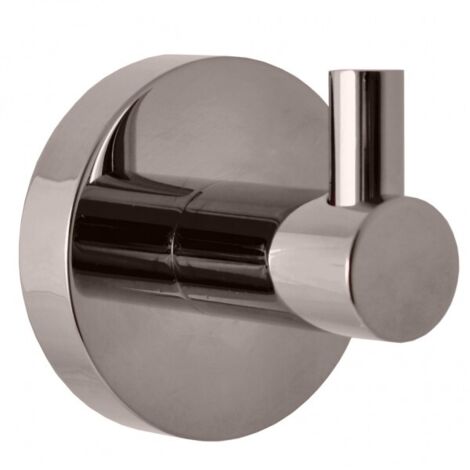 Lot de 2 patères simples COLORADO en laiton métal gris brossé 5,3 cm (1/2)