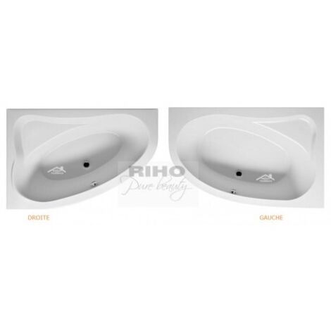 Baignoire acrylique RIHO d'angle ARYL 170x110 cm-AAB2BD-Gauche-Sans tablier-Gris-110 --