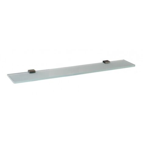 Tablette de douche NIL en verre et laiton métal gris 60 cm (1/2)