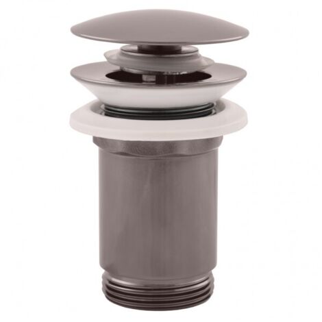 Bonde Pop-up pour lavabo et évier en laiton gris métal 6,5 cm (1/3)