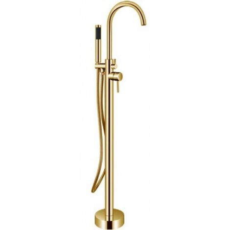 Mitigeur baignoire sur pied ARTEMIS avec douchette-Inox doré-16 ---Inox doré (1/3)