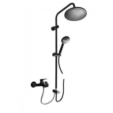 Colonne de douche COLORADO avec pommeau en laiton noir H.99,8 cm (1/5)