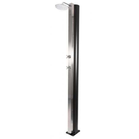 Douche de piscine solaire, douche extérieure 40L-Acier inoxydable-Acier inoxydable-17.5 --