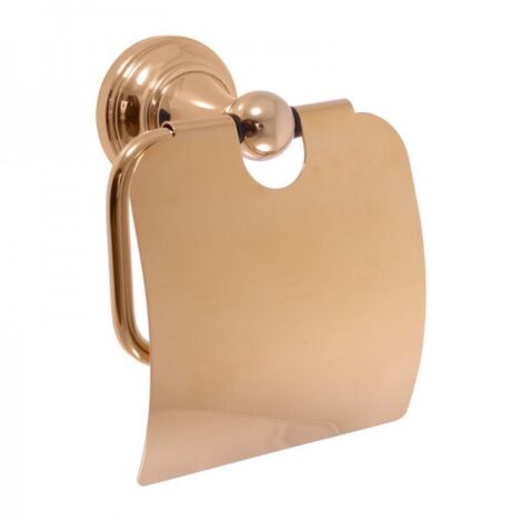 Dérouleur papier toilette rétro MORAVA en laiton doré 13,65x 7,85 x14,55 cm (1/2)