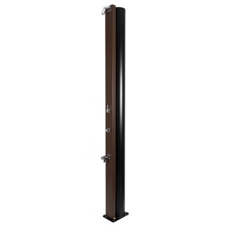 Douche de piscine solaire ULTIMATE 40L avec rince pieds temporisé-Marron-Marron-17.5 --