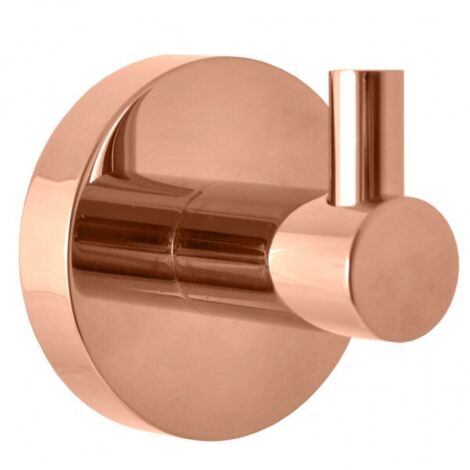 Lot de 2 patères simples COLORADO en laiton rose gold poli 5,3 cm (1/2)